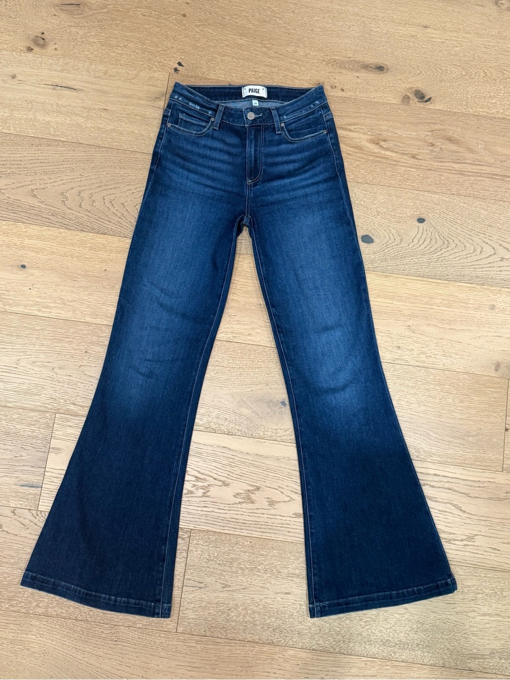 PAIGE Genevieve High Rise Flare Jeans Dark Wash Size 26
